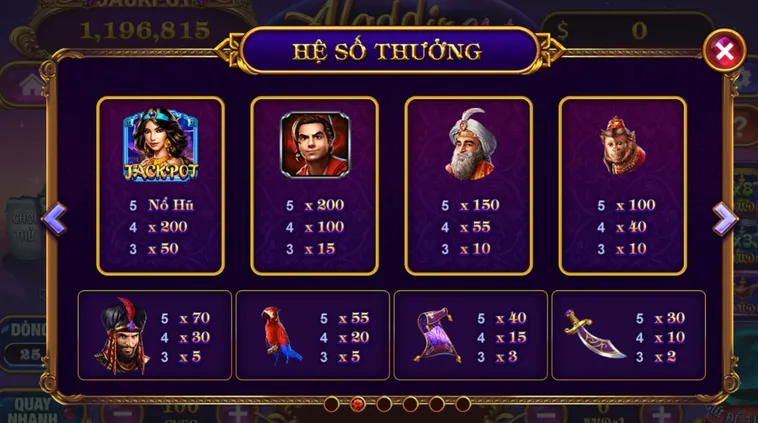 Tận Hưởng Nổ Hũ Aladin Slots Tại 789Club Với Kho Báu Khổng Lồ