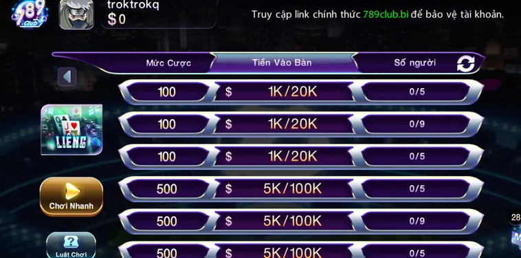 Liêng Tại 789Club Trải Nghiệm Bài Cào Kịch Tính Nhận Thưởng Siêu Tốc