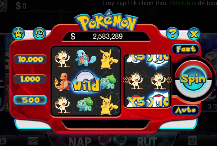 Minigame Pokemon Tại 789Club Hành Trình Săn Linh Thú Nhận Thưởng Lớn