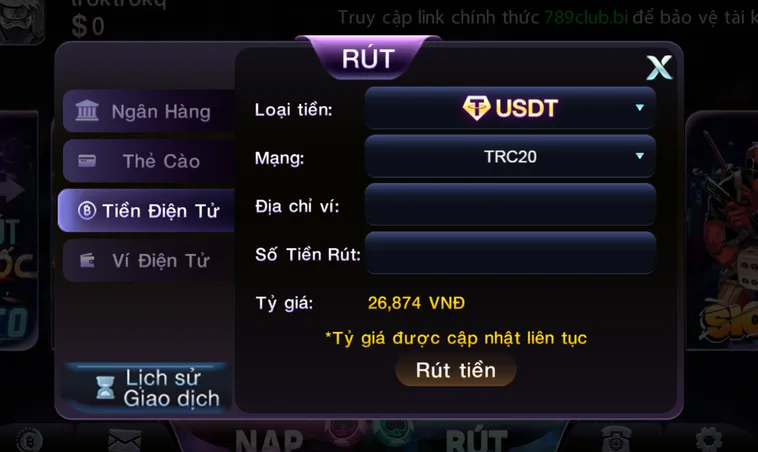 Quy Trình Rút Tiền 789Club Nhanh Chóng Giúp Game Thủ Nhận Thưởng Tức Thì