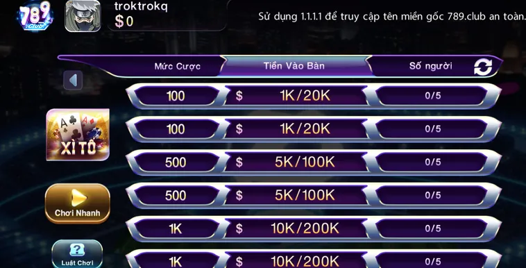 Xì Tố Tại 789Club Bí Quyết Dự Đoán Chính Xác Nhận Thưởng Siêu Tốc